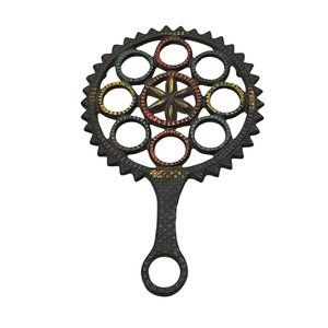 Vintage 1948 JZH Cast Iron Trivet Used T-9 Hex